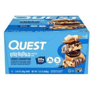 Quest Overload Protein Bar Cookie Commotion 2.04oz 12ct